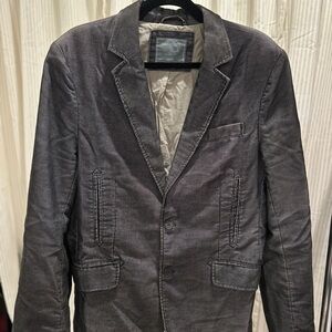 Vintage Men’s Heritage 1981 Gray Corduroy Blazer Coat Size Large